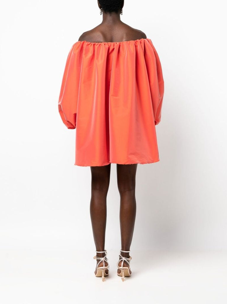 Orange Bobby Off-the-shoulder Mini Dress