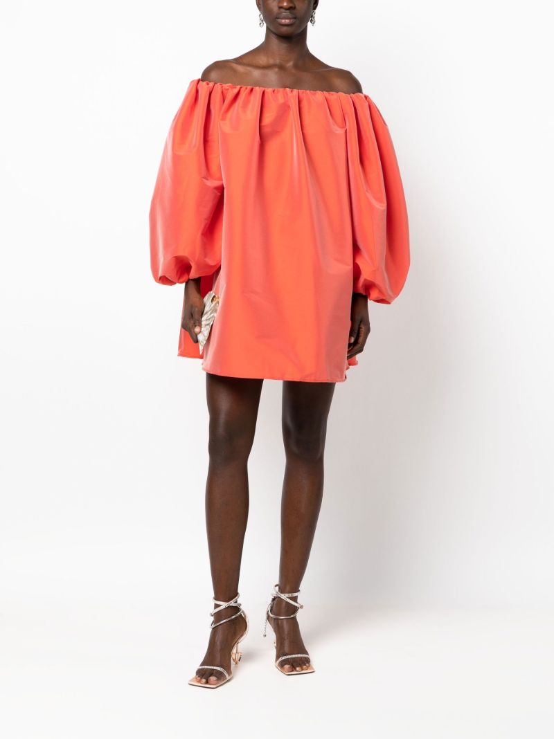 Orange Bobby Off-the-shoulder Mini Dress