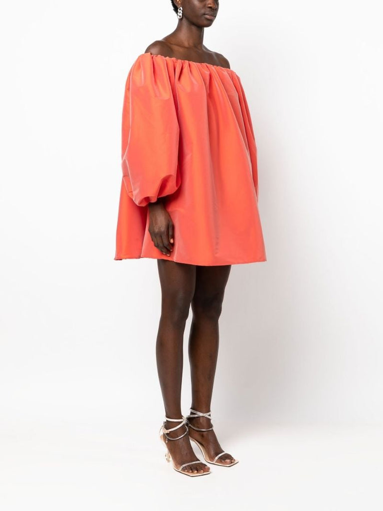 Orange Bobby Off-the-shoulder Mini Dress