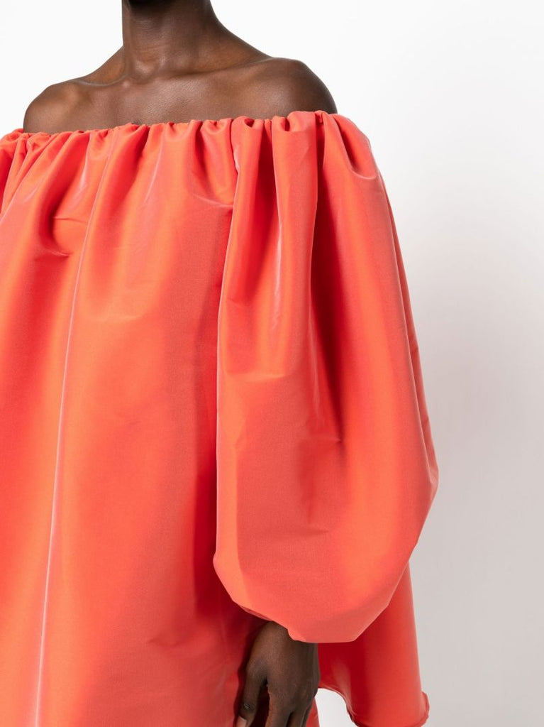 Orange Bobby Off-the-shoulder Mini Dress