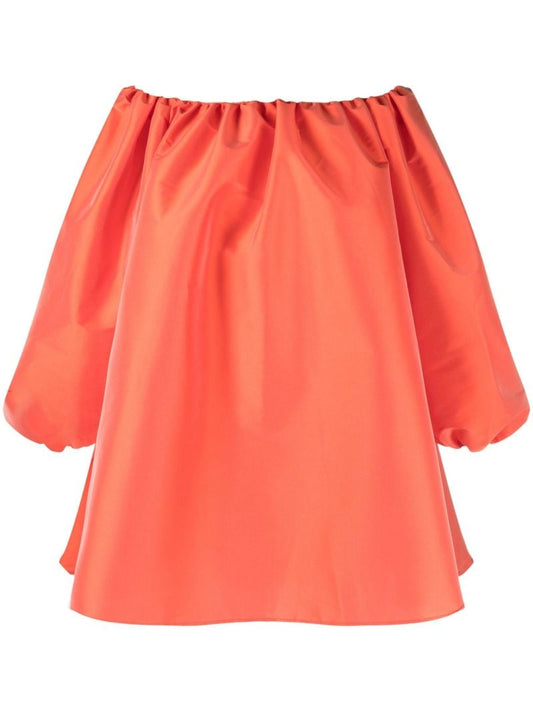 Orange Bobby Off-the-shoulder Mini Dress