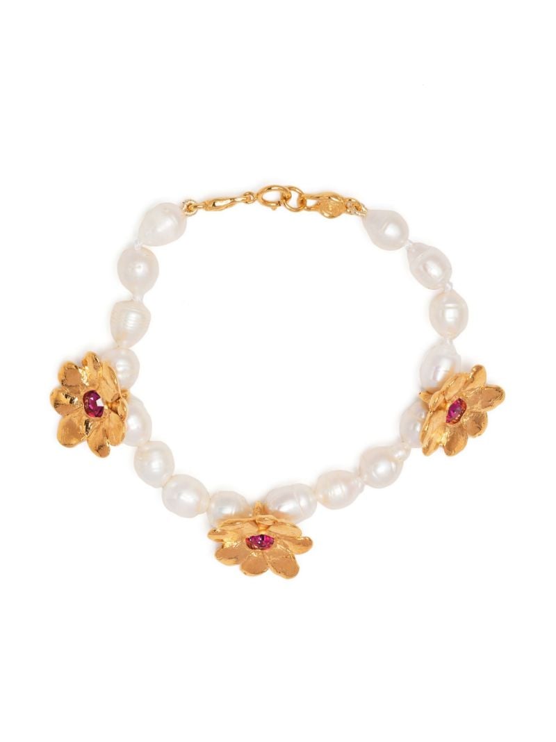 Gold-plated Daisy Pearl Bracelet