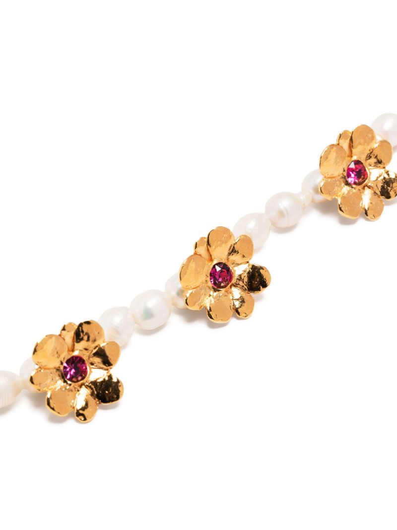 Gold-plated Daisy Pearl Bracelet
