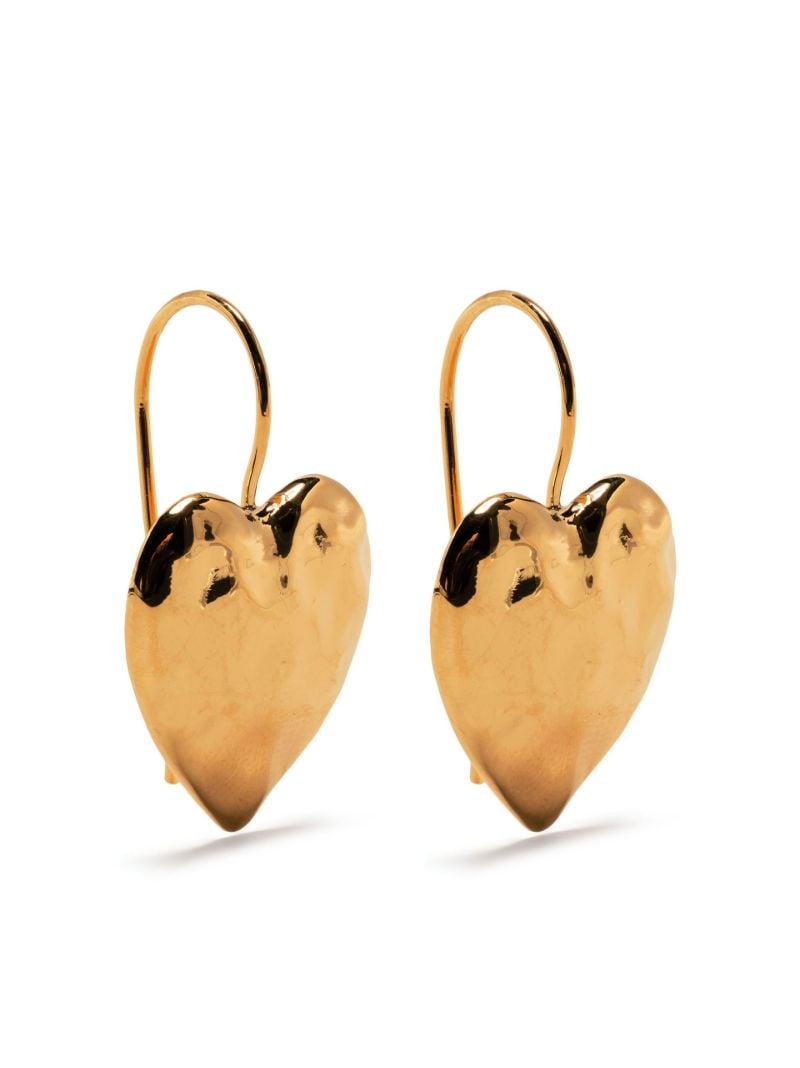 Gold-tone Heart Burn Earrings