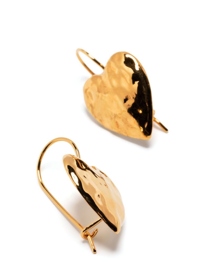 Gold-tone Heart Burn Earrings