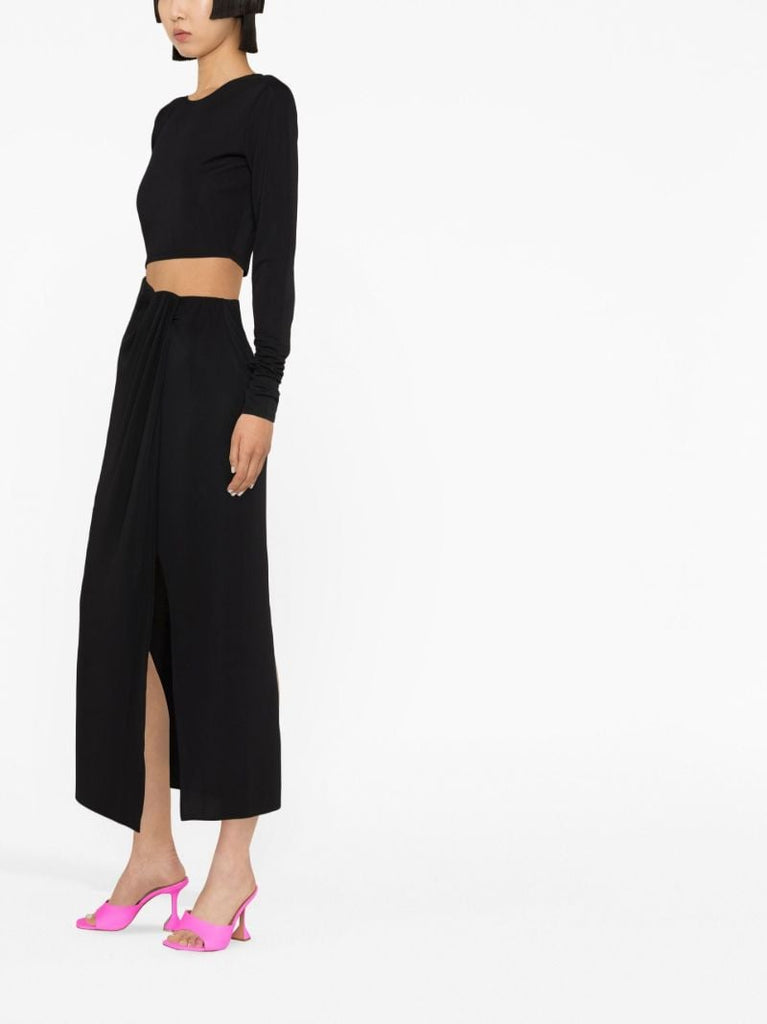 Black Gia Cut-out Midi Dress