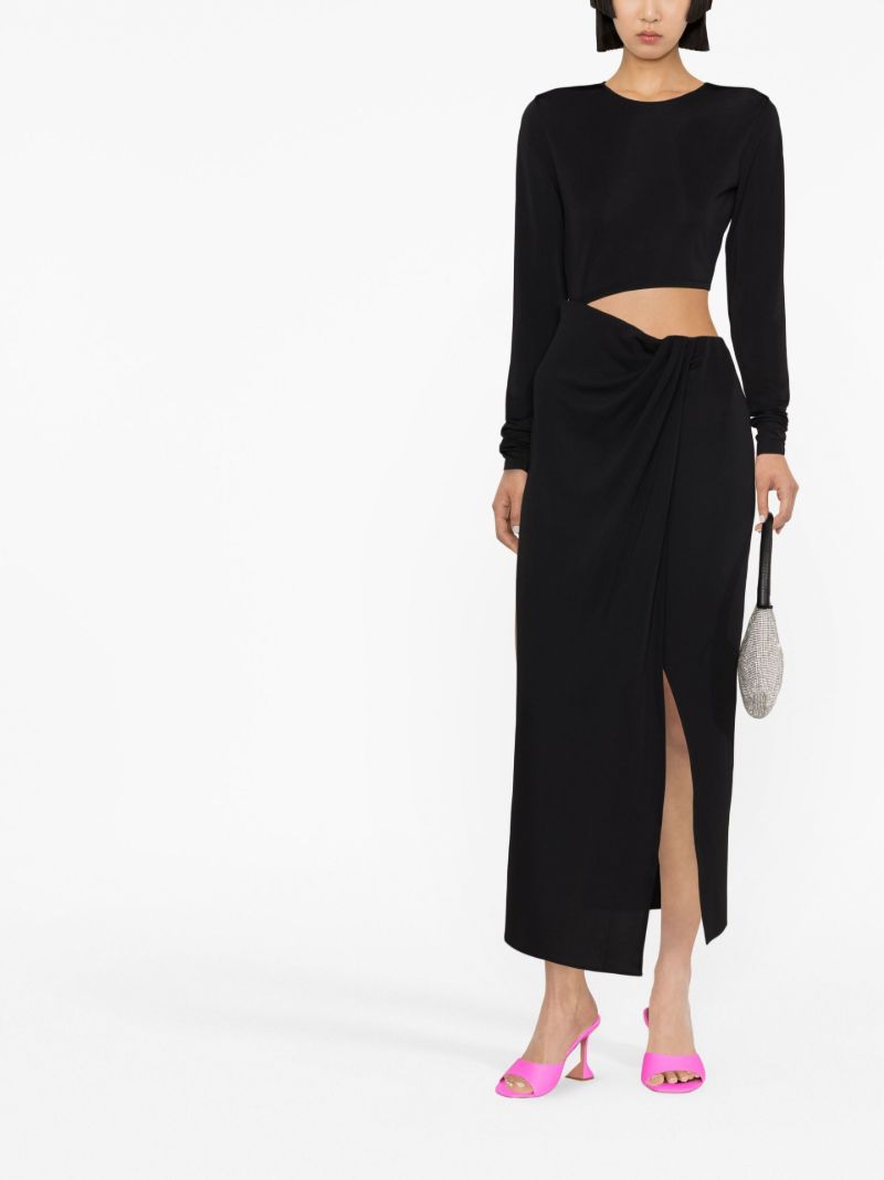 Black Gia Cut-out Midi Dress