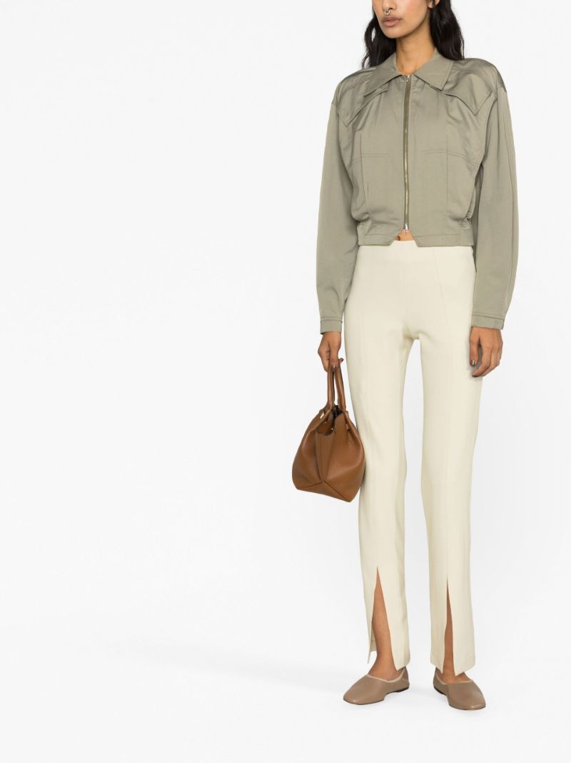 Neutral Slit Detail Slim Fit Trousers