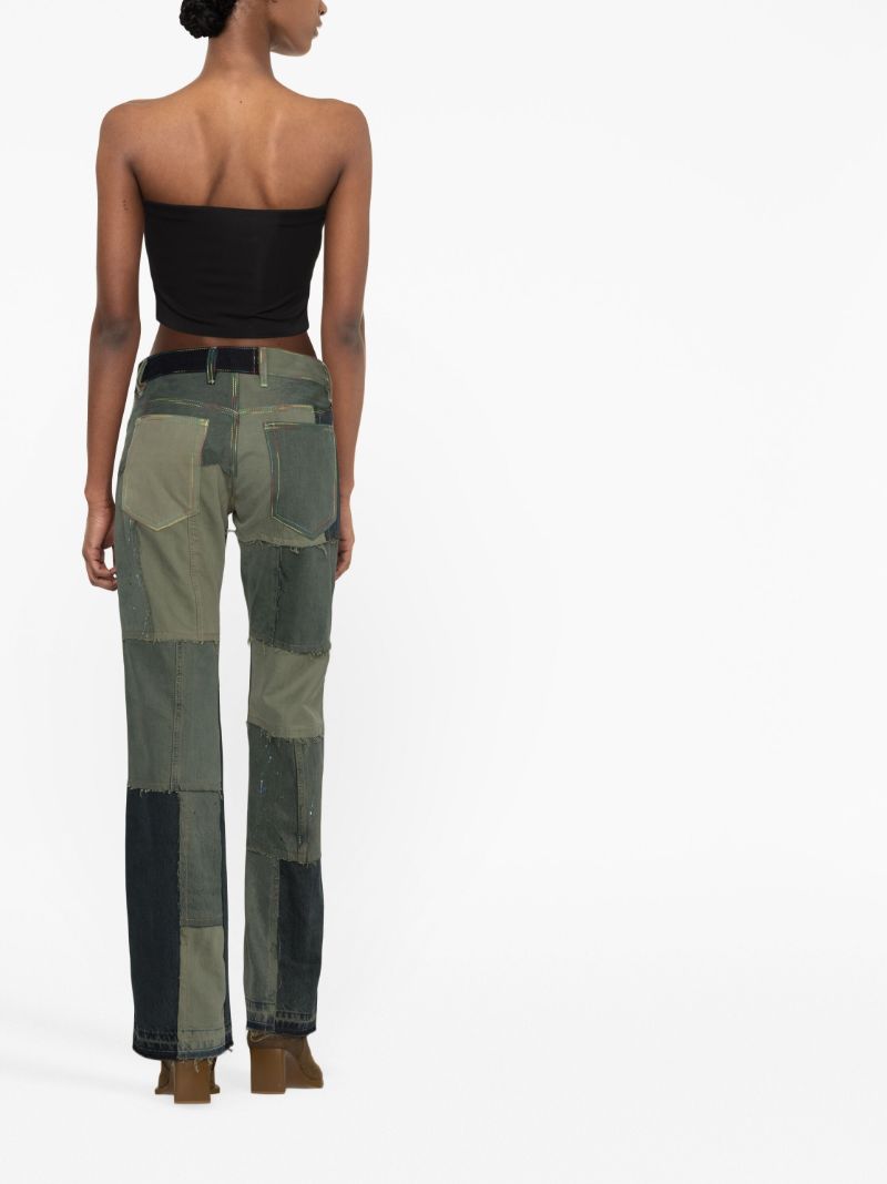 Green Upcycled Straight-leg Jeans