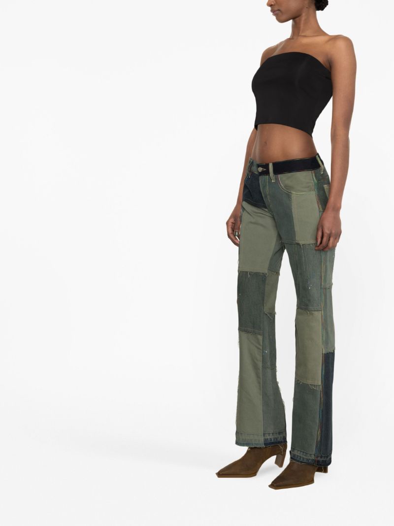 Green Upcycled Straight-leg Jeans