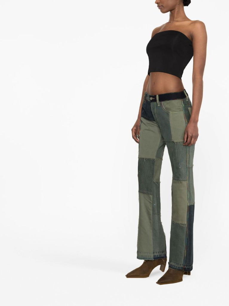 Green Upcycled Straight-leg Jeans