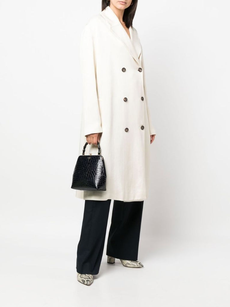 Blue Goji Small Mock Croc Leather Tote Bag