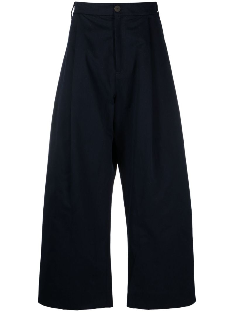 Blue Acuna Cotton Wide-leg Trousers