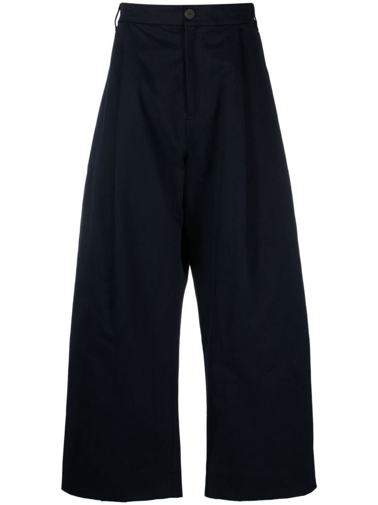 Blue Acuna Cotton Wide-leg Trousers