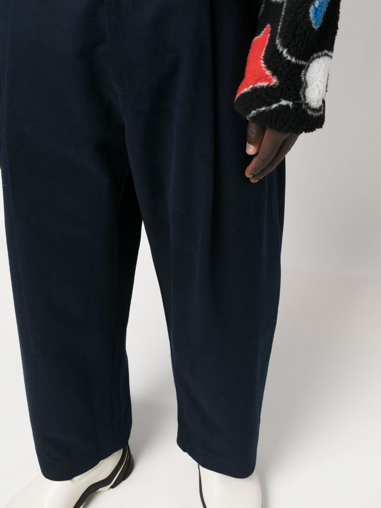 Blue Acuna Cotton Wide-leg Trousers
