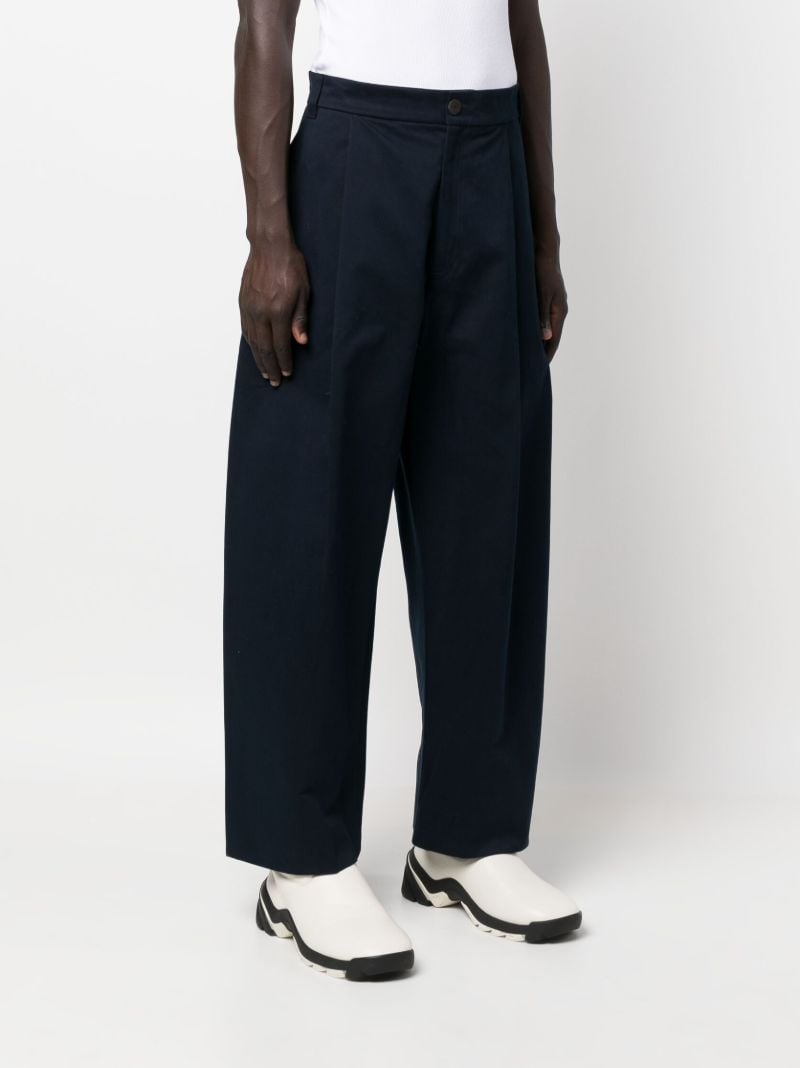 Blue Acuna Cotton Wide-leg Trousers