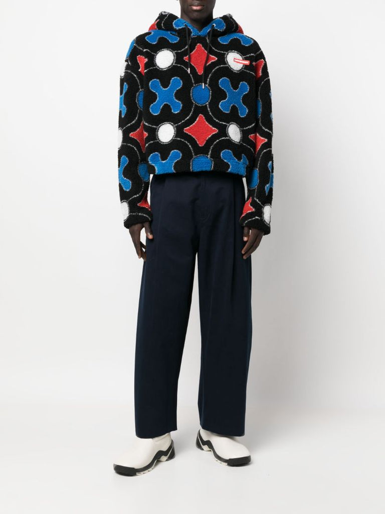 Blue Acuna Cotton Wide-leg Trousers