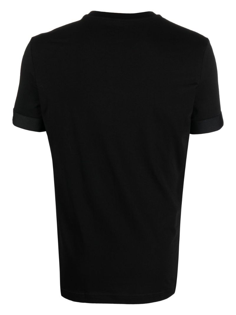Black Logo Print Cotton T-shirt