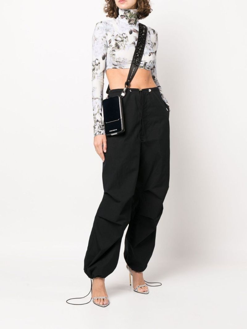 Neutral Chine Floral Print Crop Top