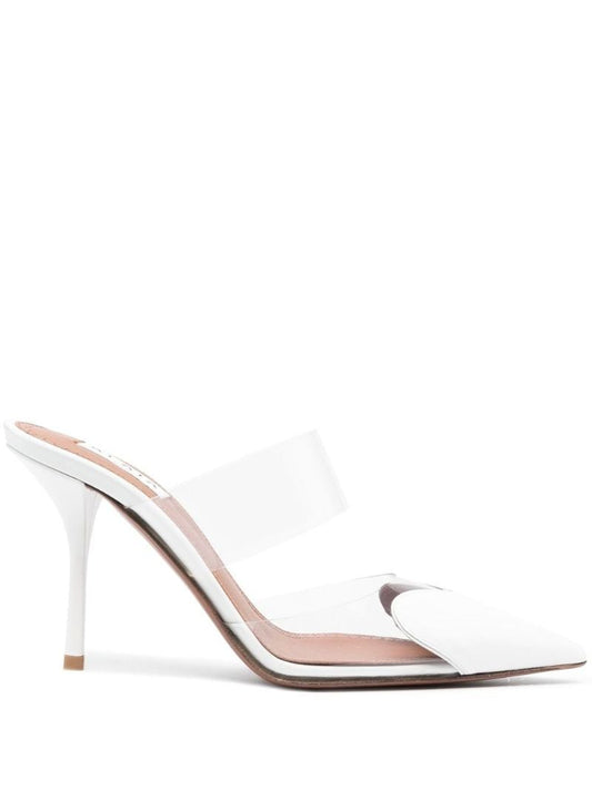 White CÃ_x0085_â_x0080__x009c_ur 110 Leather Mules