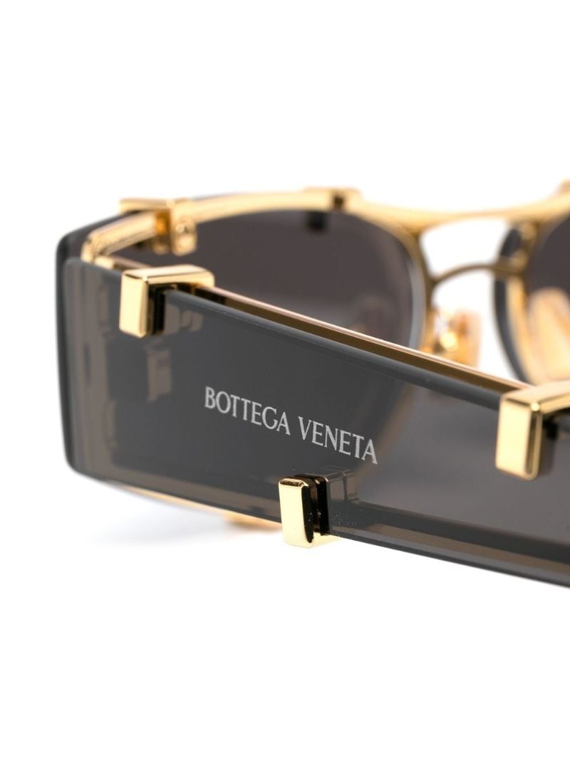 Black Grip Rectangle Sunglasses