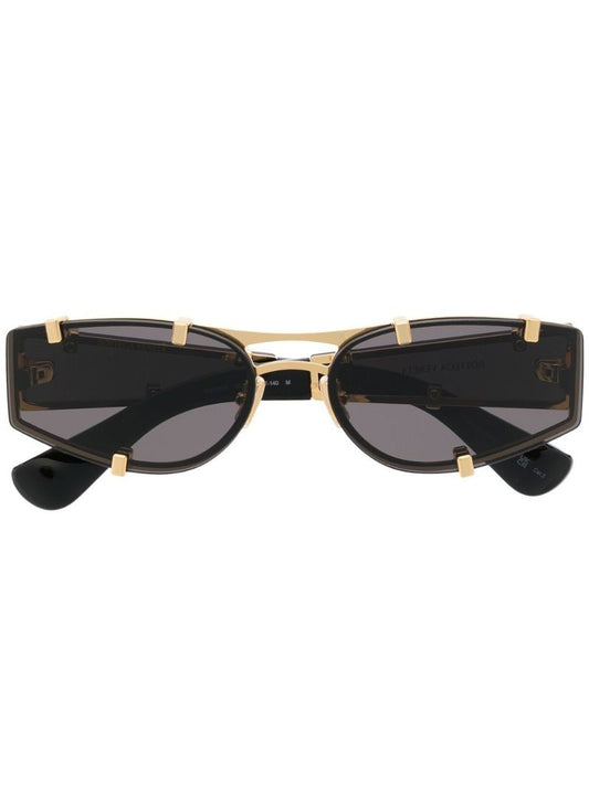 Black Grip Rectangle Sunglasses