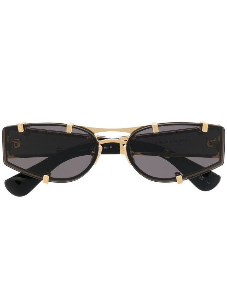 Black Grip Rectangle Sunglasses