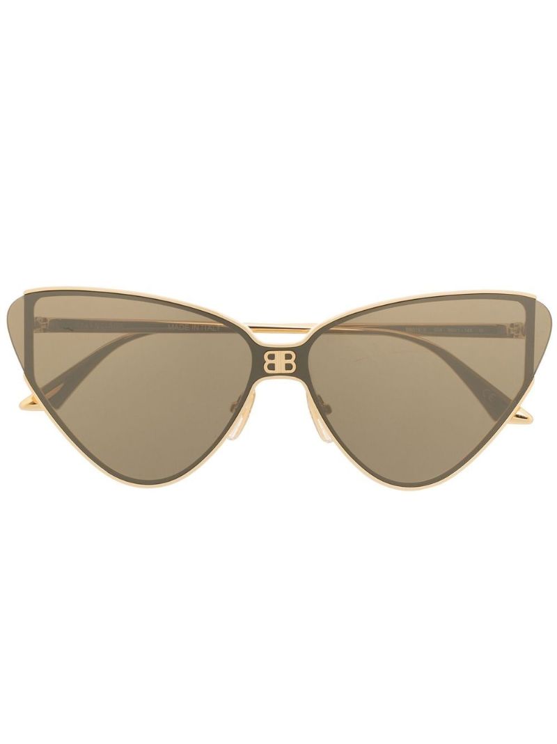 Gold Shield Cat-eye Sunglasses