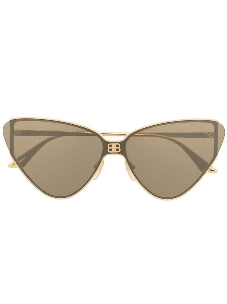 Gold Shield Cat-eye Sunglasses