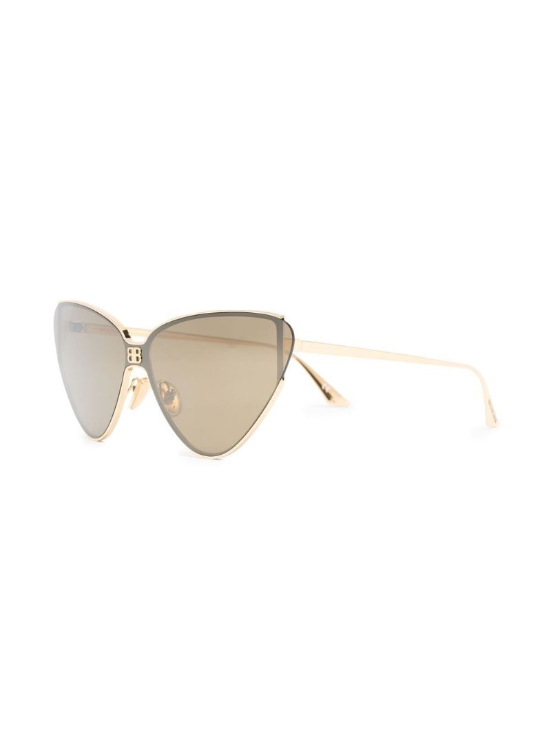 Gold Shield Cat-eye Sunglasses