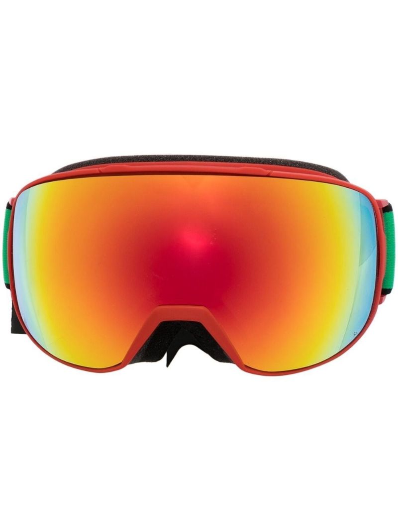 Red Mirrored Ski Goggles