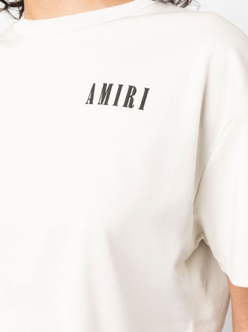 Neutral Logo Print Cropped T-shirt