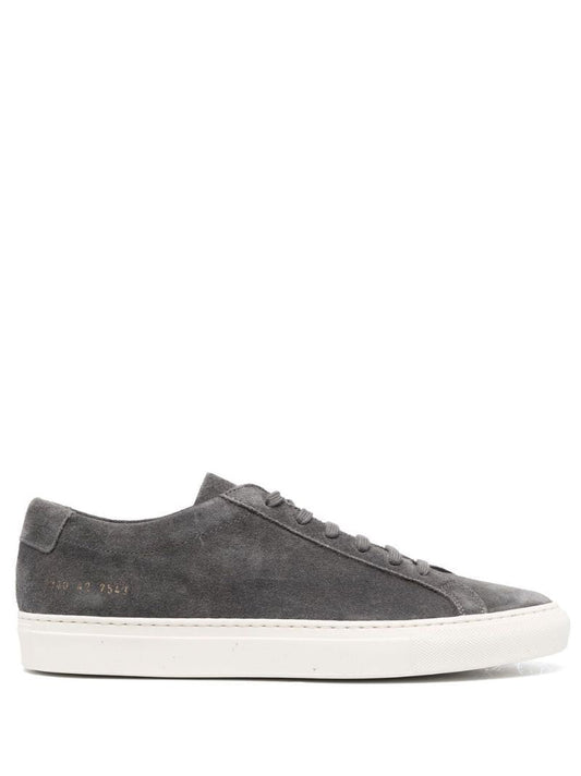 Grey Achilles Low Top Suede Sneakers