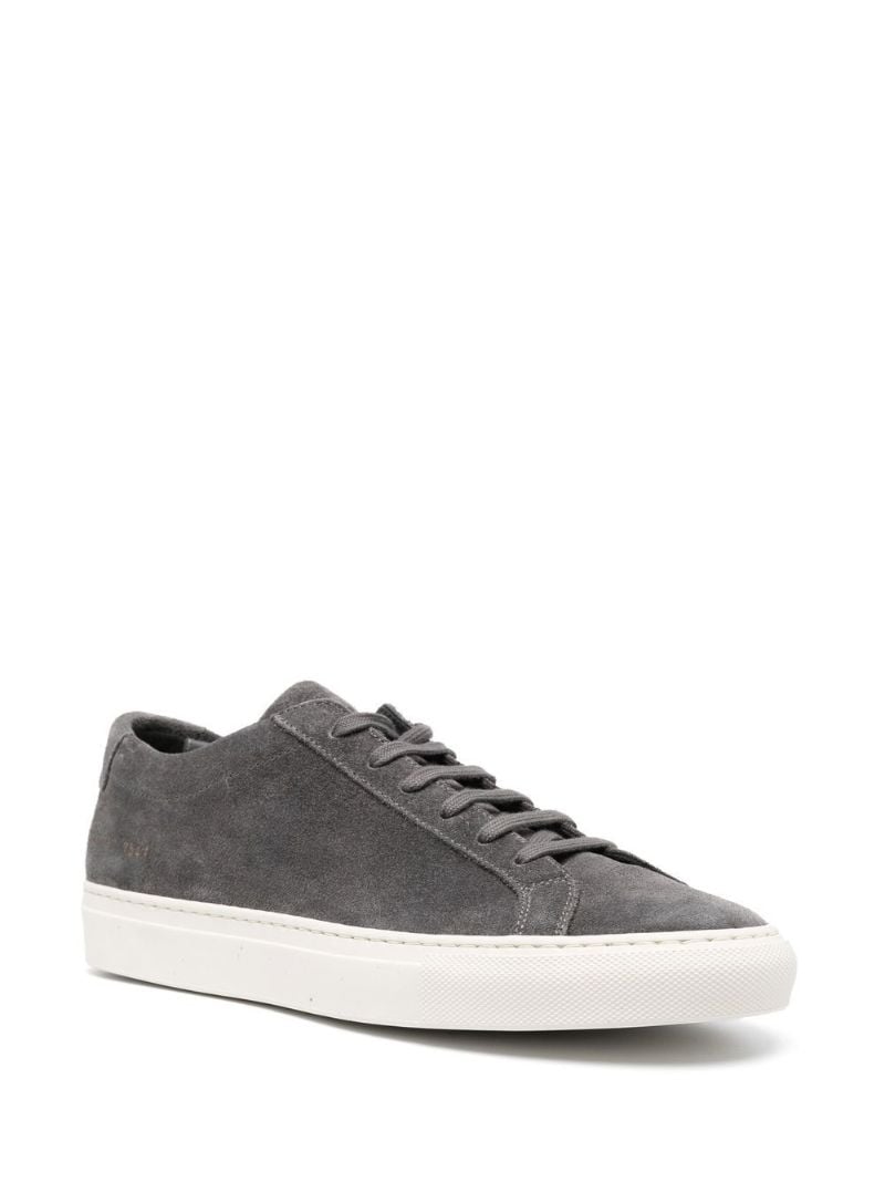 Grey Achilles Low Top Suede Sneakers