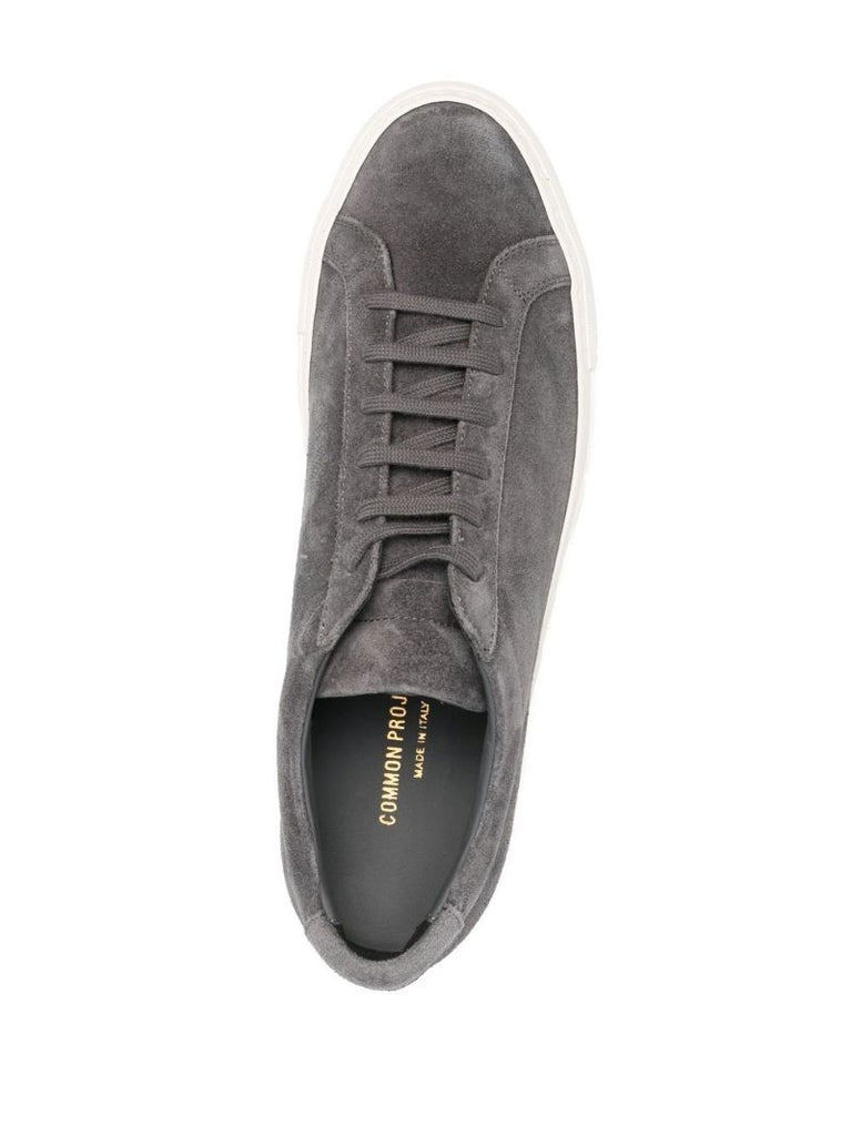 Grey Achilles Low Top Suede Sneakers