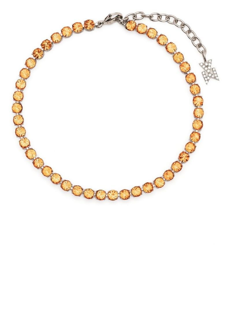 Silver-tone Crystal Tennis Bracelet