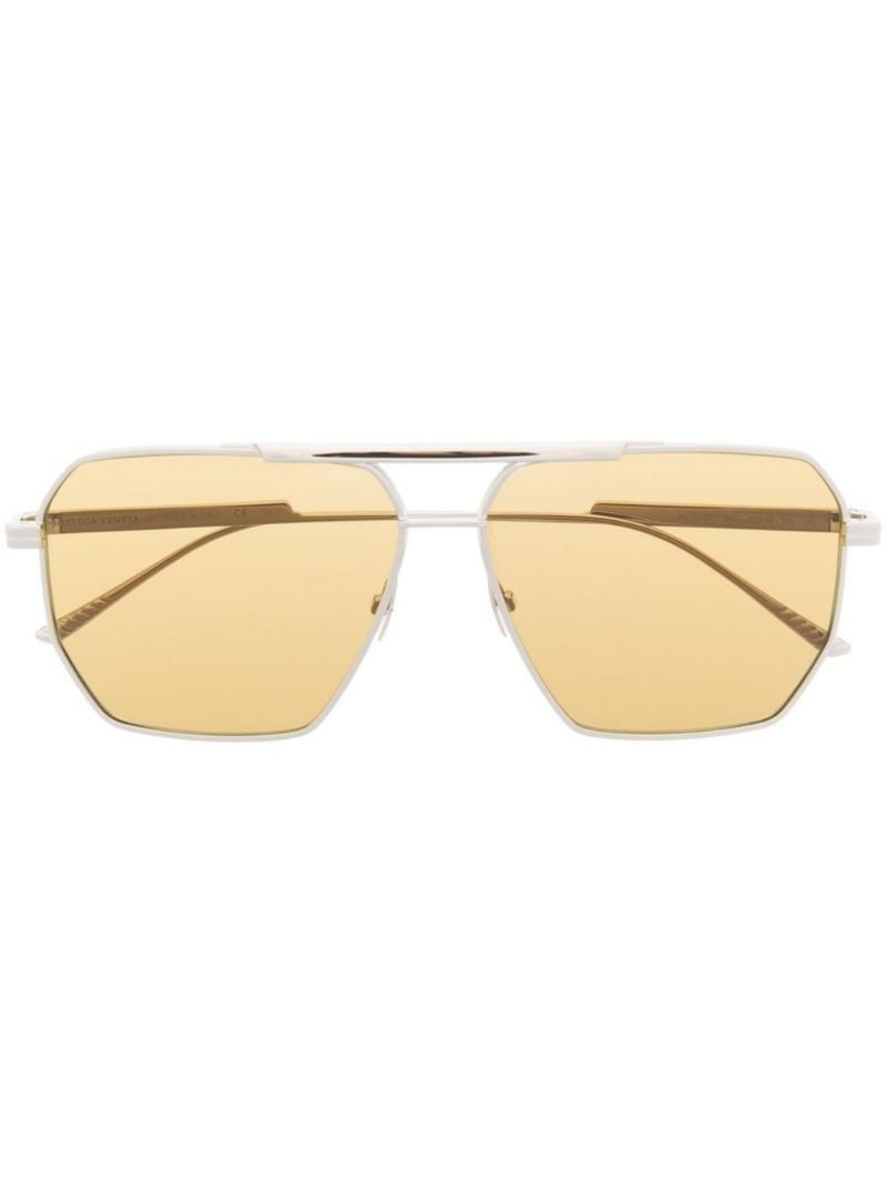 Silver-tone Pilot-style Sunglasses