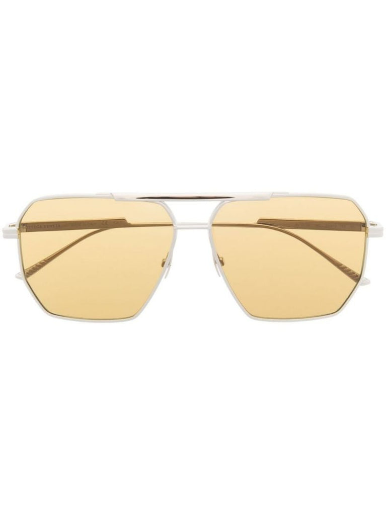 Silver-tone Pilot-style Sunglasses
