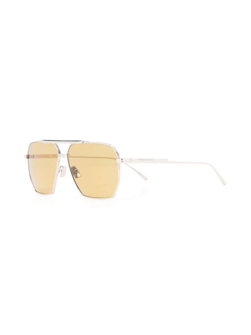 Silver-tone Pilot-style Sunglasses