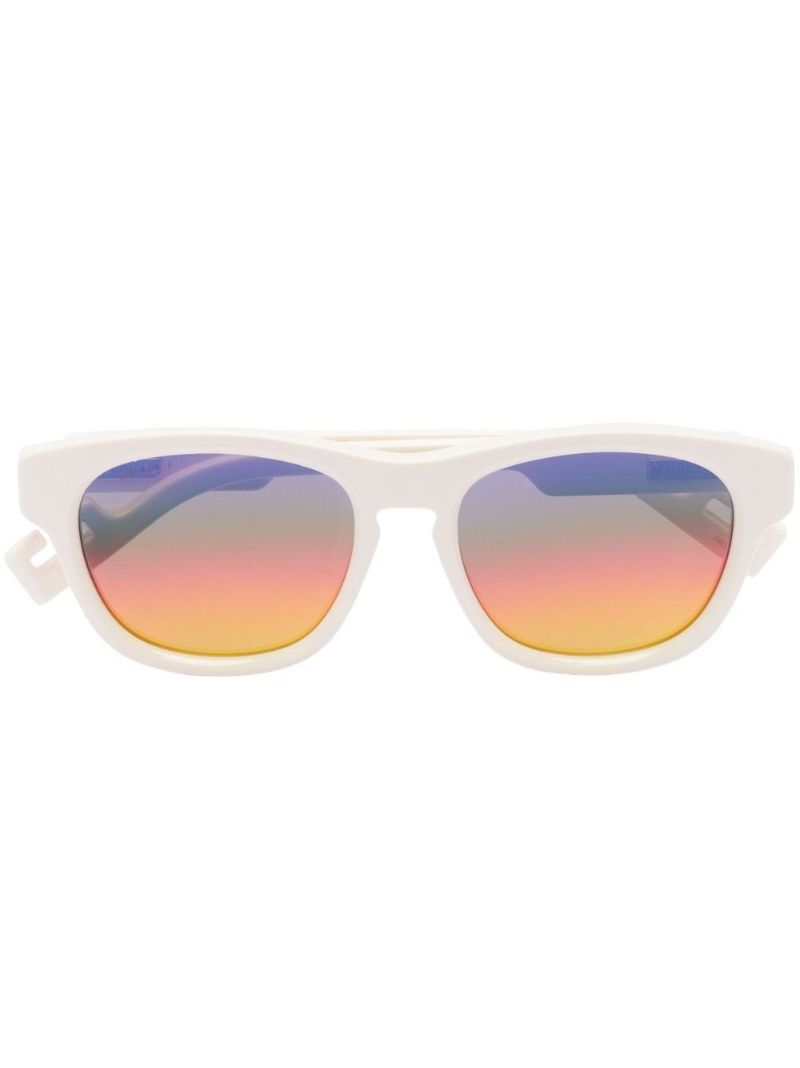 Neutral Mountain Square Sunglasses