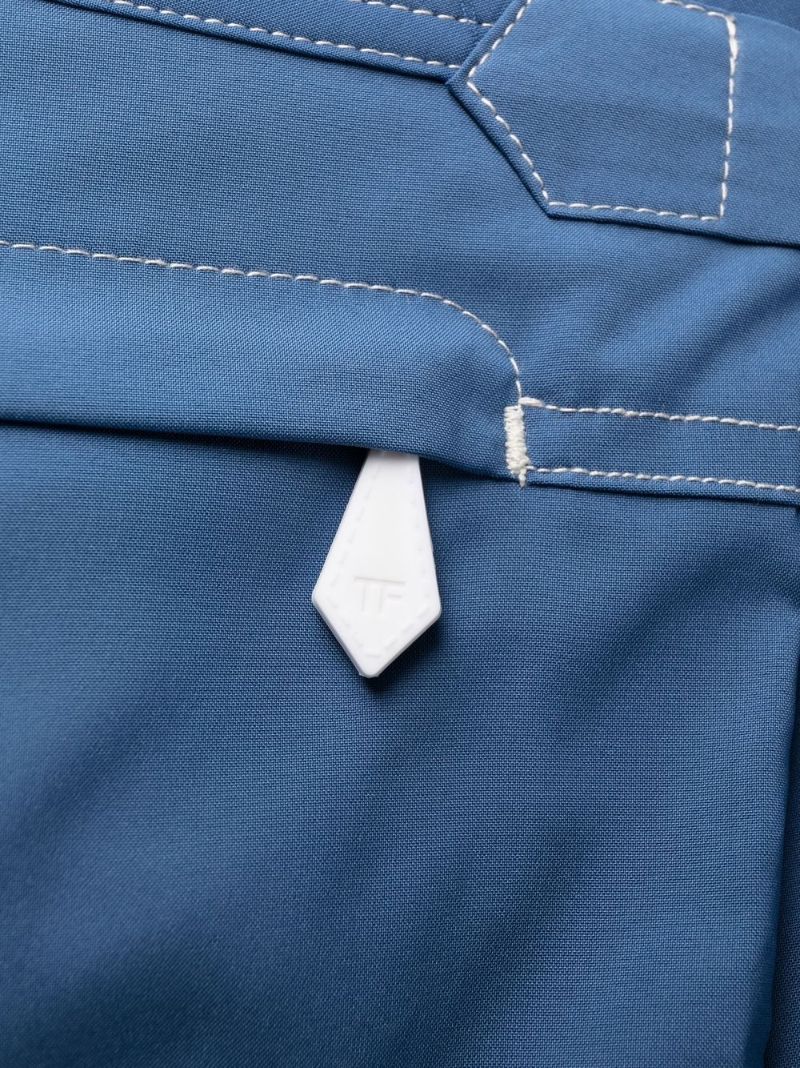 Blue Straight-leg Swim Shorts