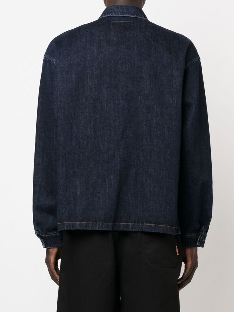 Blue Logo Patch Denim Shirt