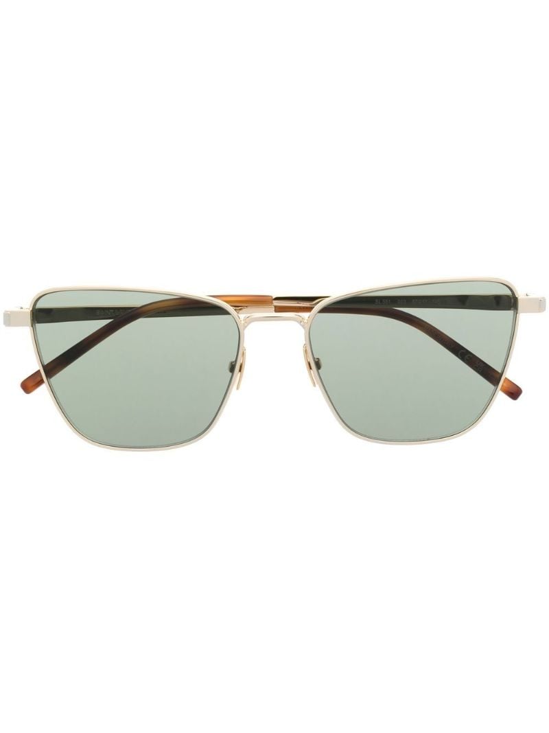 Gold-tone Square Frame Sunglasses