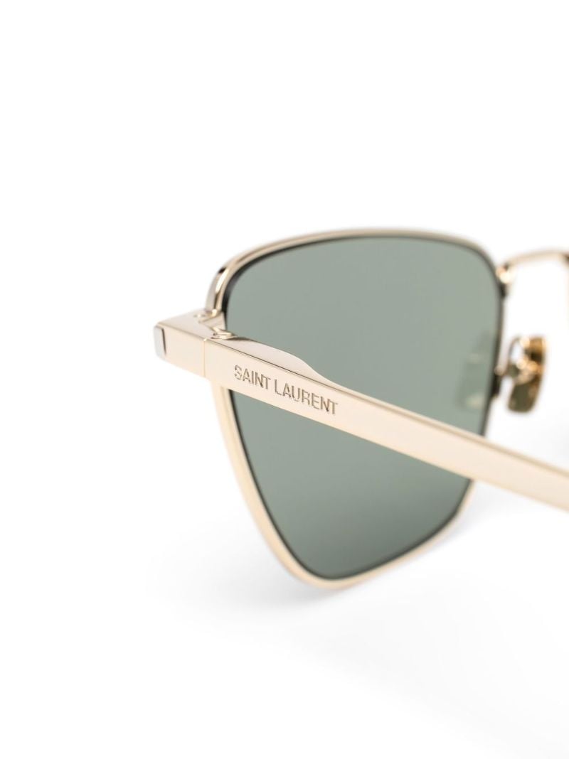 Gold-tone Square Frame Sunglasses