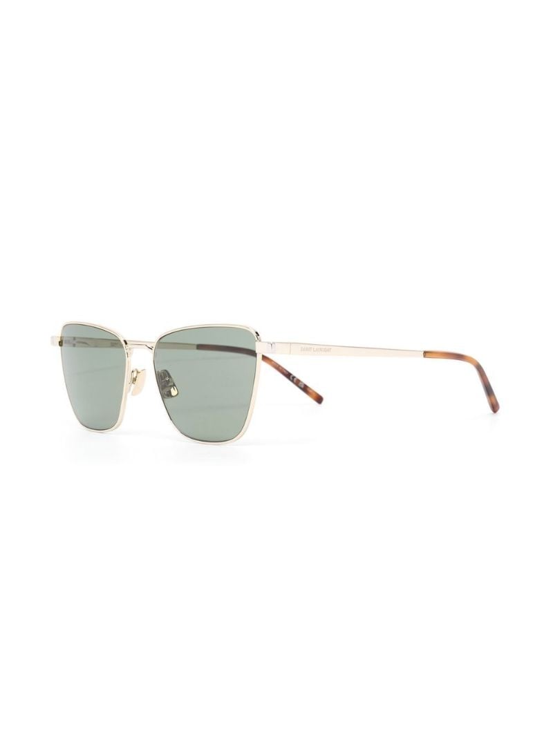 Gold-tone Square Frame Sunglasses
