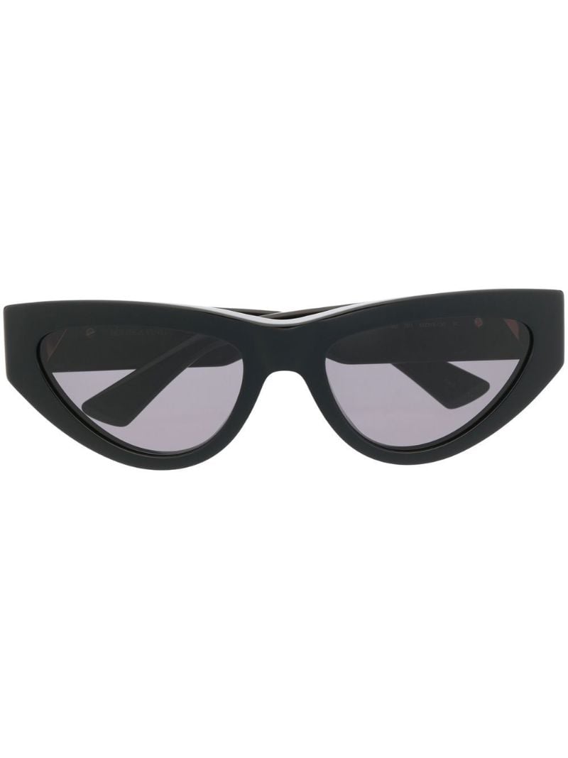 Black Logo Plaque Cat Eye Sunglasses