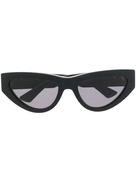 Black Logo Plaque Cat Eye Sunglasses