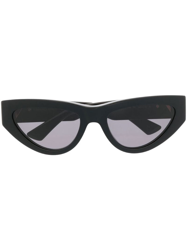 Black Logo Plaque Cat Eye Sunglasses