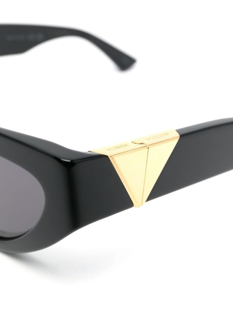 Black Logo Plaque Cat Eye Sunglasses