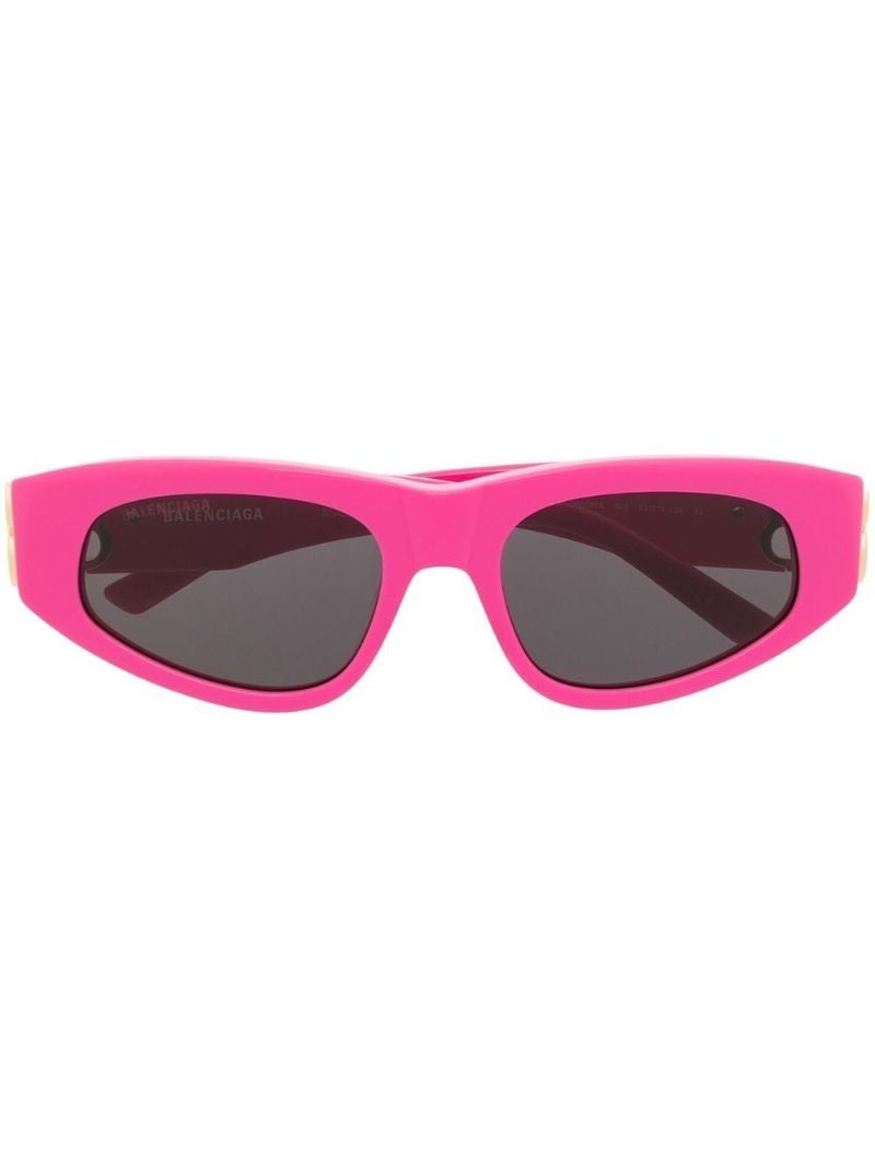 Pink Bb Rectangular Sunglasses